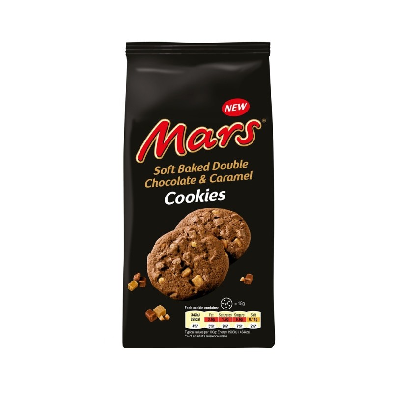 Set 4 x Biscuiti cu Ciocolata si Caramel, Mars, Cookies, 162 g