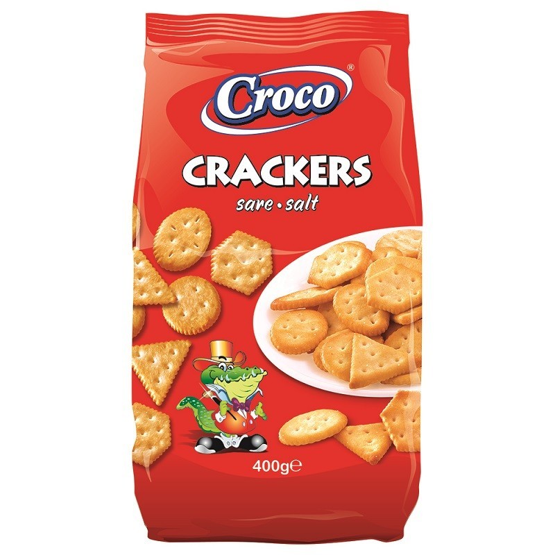 Set 4 x Biscuiti Sarati Croco Crackers Sare 400 g