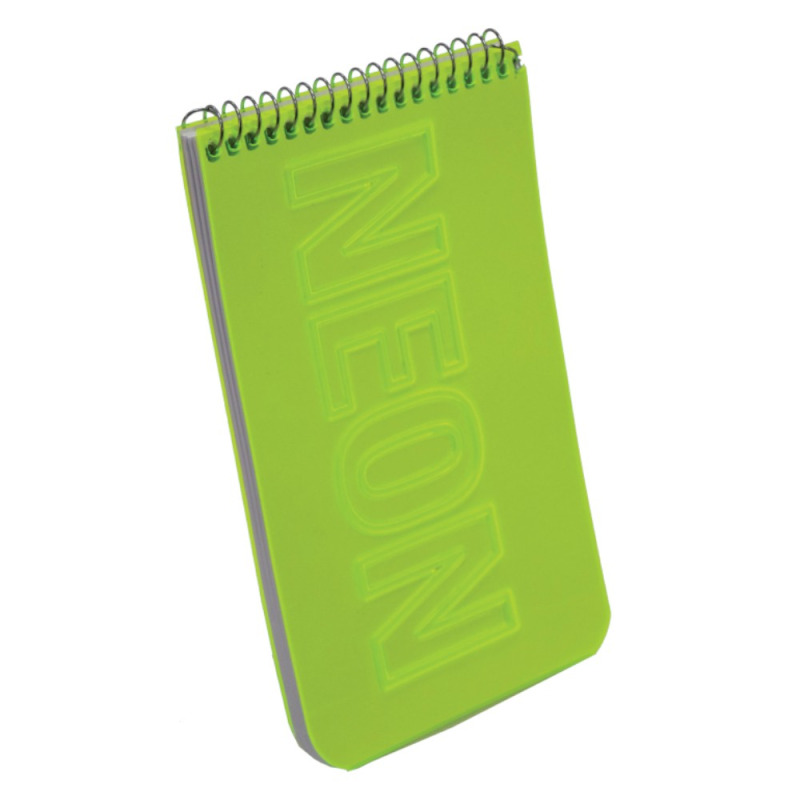 Set 4 x Bloc Notite Neon PP, Format A6, Spira Metal, 50 File, Optimum