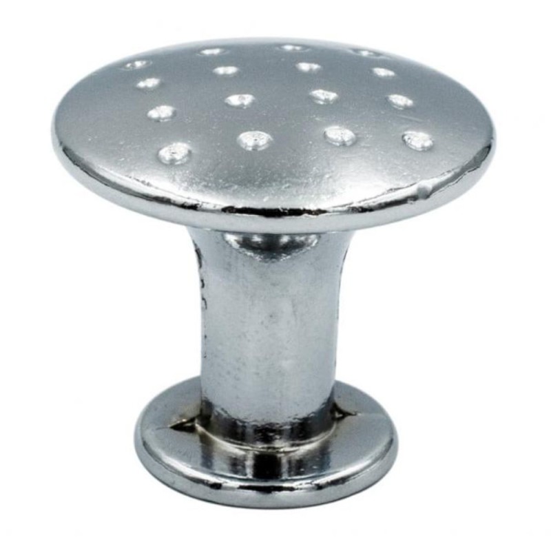 Set 4 x Buton Model Noktali, Finisaj Crom Lucios