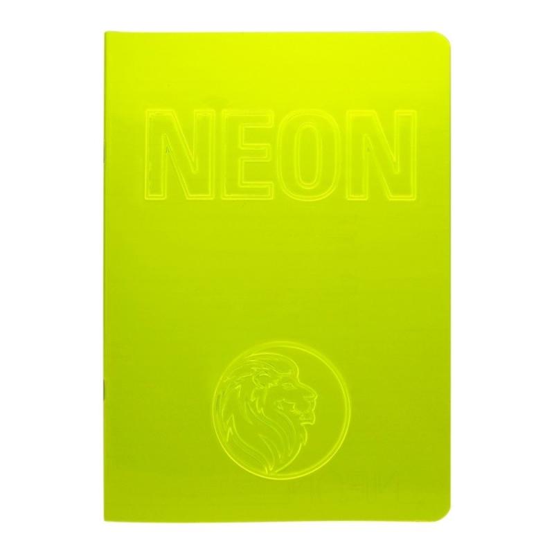 Set 4 x Caiet A5 Matematica, 42 File, 80 g, Coperta Neon PP, Varianta 3, Verde