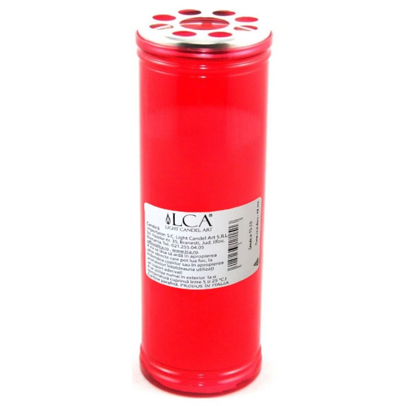 Set 4 x Candela din Plastic cu Capac Anti-Vant Italia TS50