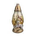 Set 4 x Candela din Sticla cu Decoratiune Pasti, Miel