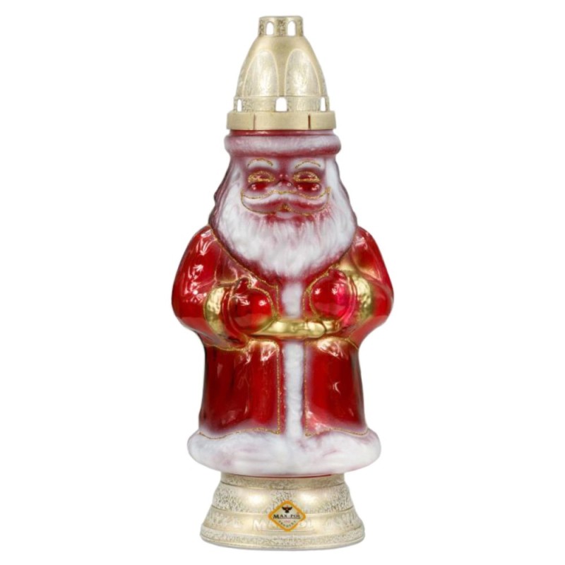 Set 4 x Candela din Sticla Mare in Forma de Mos