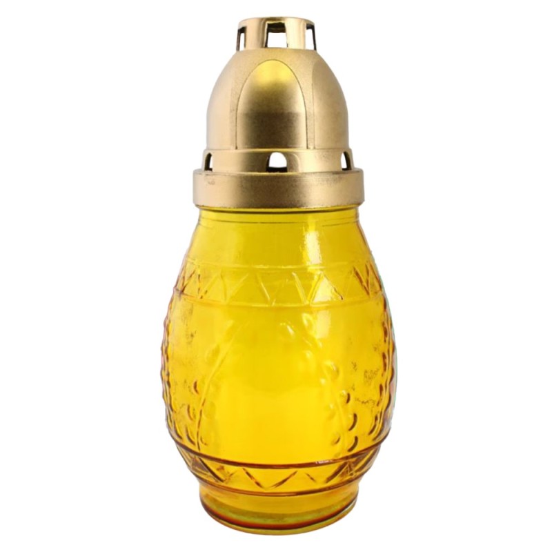 Set 4 x Candela Sticla Ou, Colorata, 15 Ore