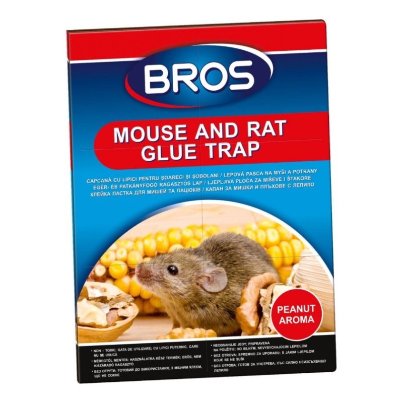 Set 4 x Capcana cu Lipici Impotriva Soarecilor si Sobolanilor Bros