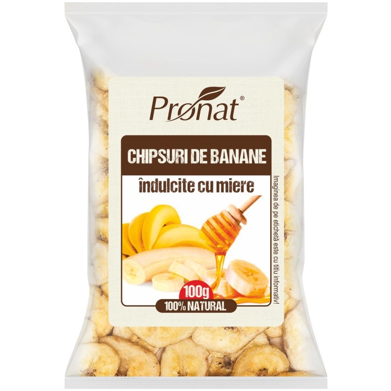 Set 4 x Chipsuri de Banane cu Miere, 100 g