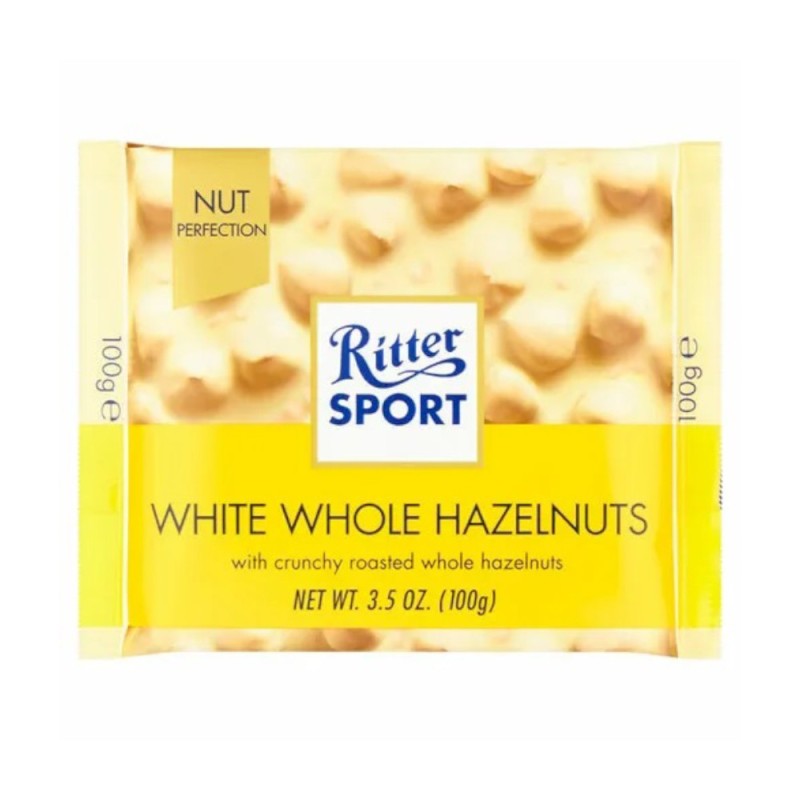 Set 4 x Ciocolata Alba, Ritter Sport, cu Alune, 100 g