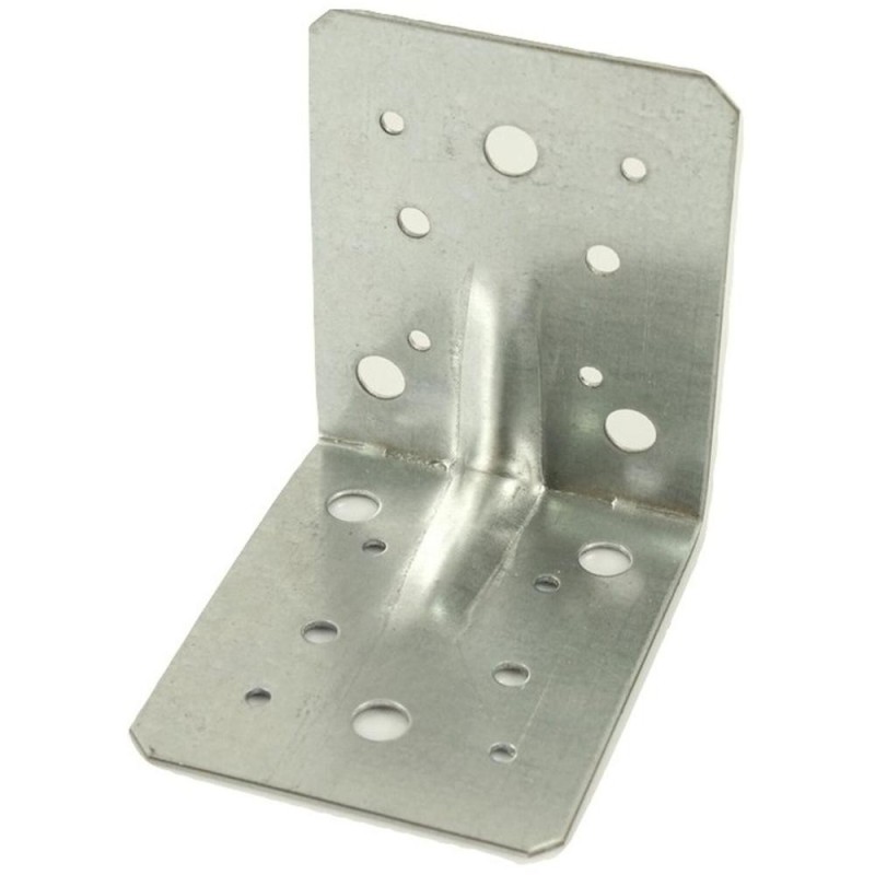 Set 4 x Coltar din Metal Perforat, 105 x 105 x 90 mm, Argintiu