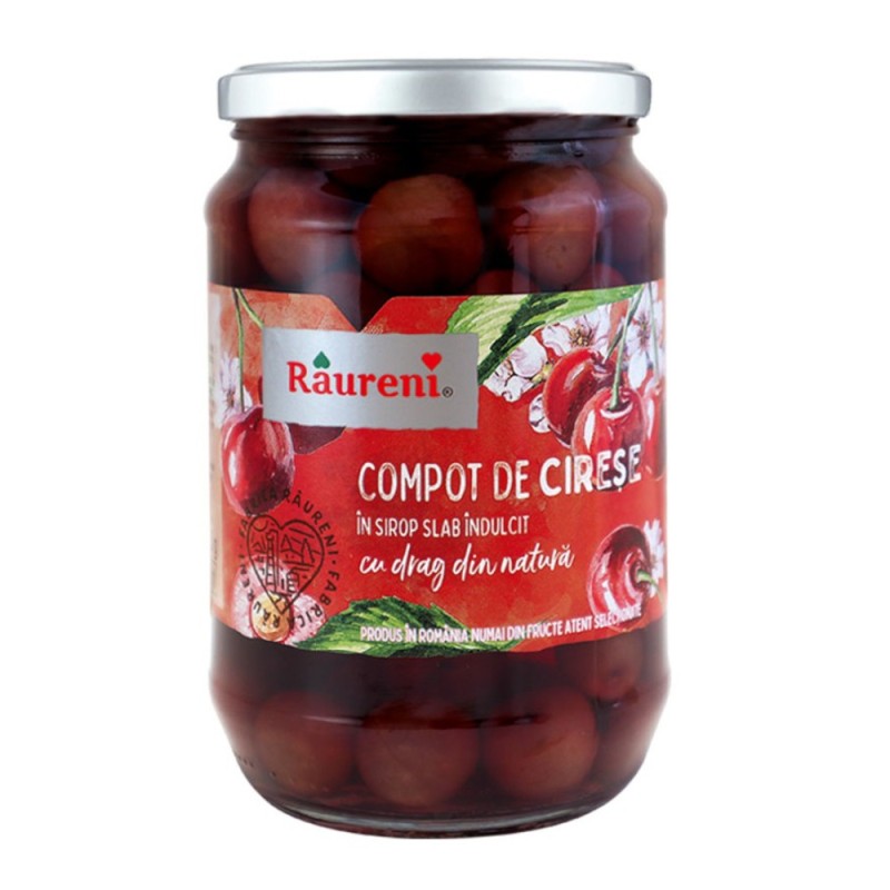 Set 4 x Compot de Cirese, Raureni, 720 g