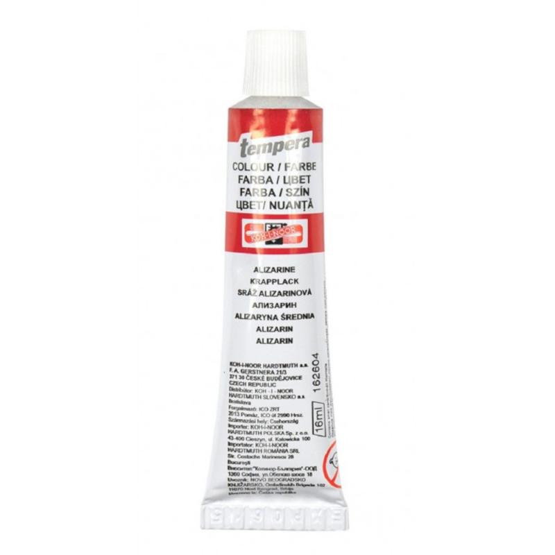 Set 4 x Culoare Tempera, Rosu Alizarin, 16 ml