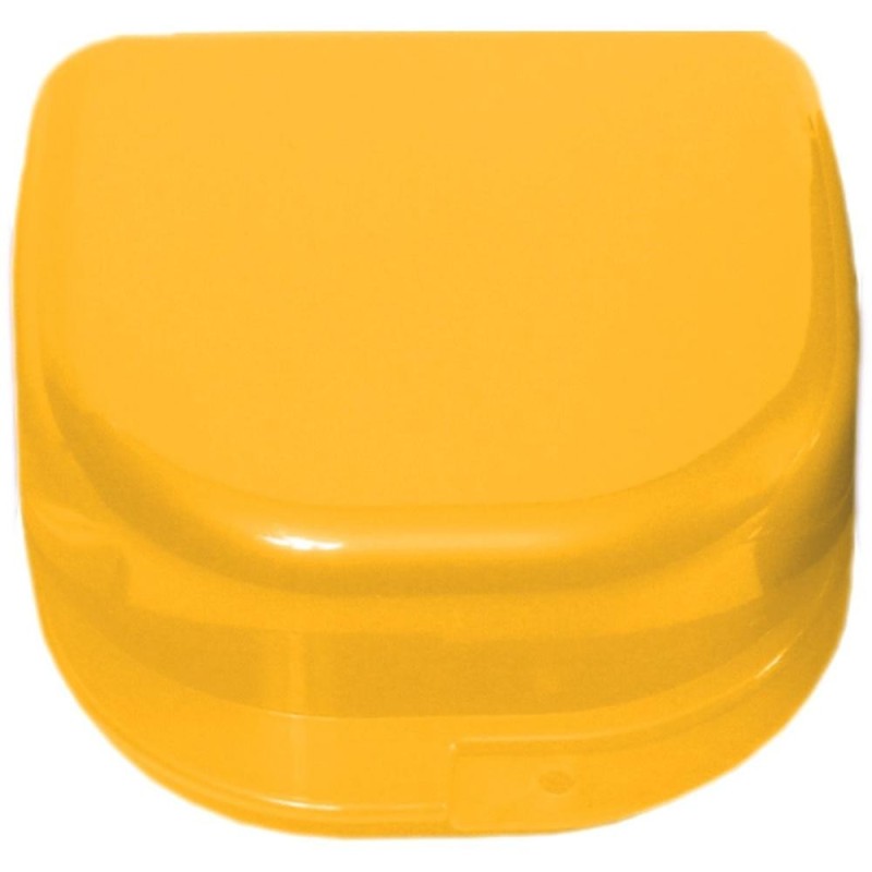 Set 4 x Cutie Galbena pentru Pastrarea Protezei, Gutierei si a Aparatelor Dentare, Prima