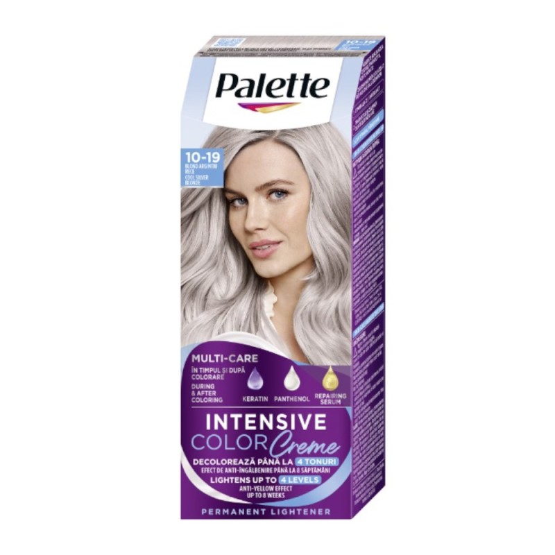 Set 4 x Decolorant Schwarzkopf Palette Intensive Color Creme 10-19 Blond Argintiu Rece, 110 ml