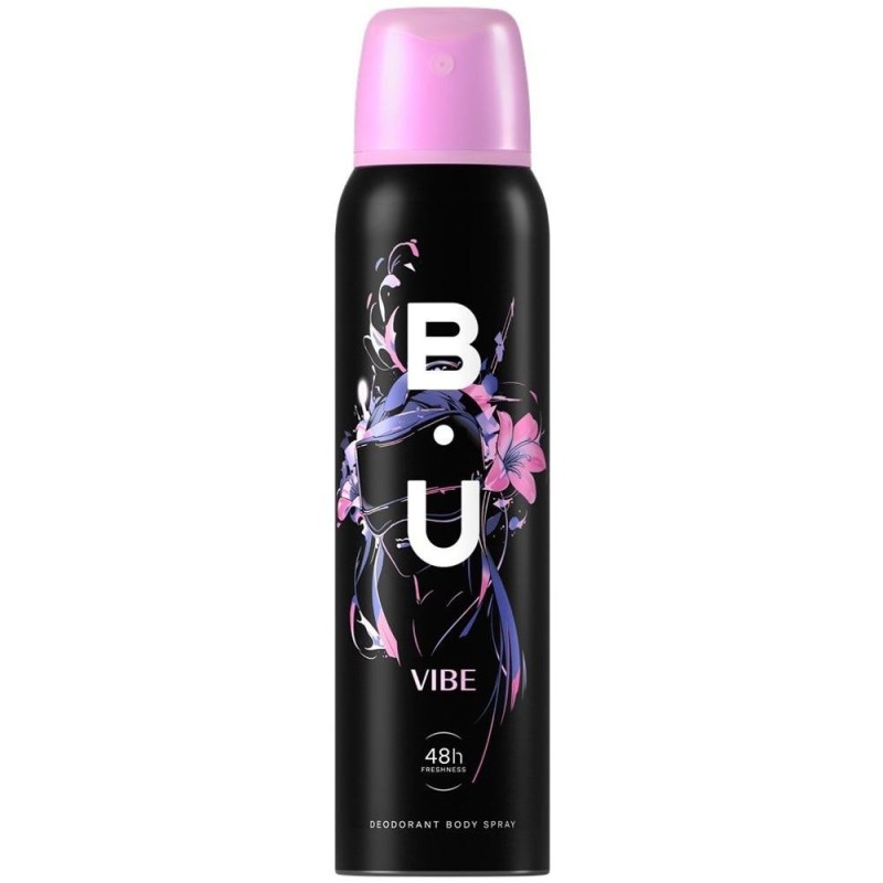 Set 4 x Deodorant Spray B.U. Vibe, Femei, 150 ml