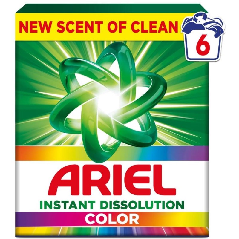 Set 4 x Detergent Pudra Rufe Ariel Color, 390 g
