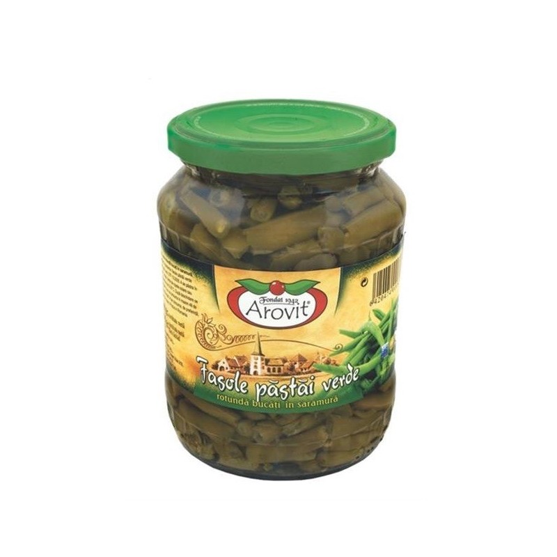Set 4 x Fasole Verde Pastai in Saramura Arovit, 680 g