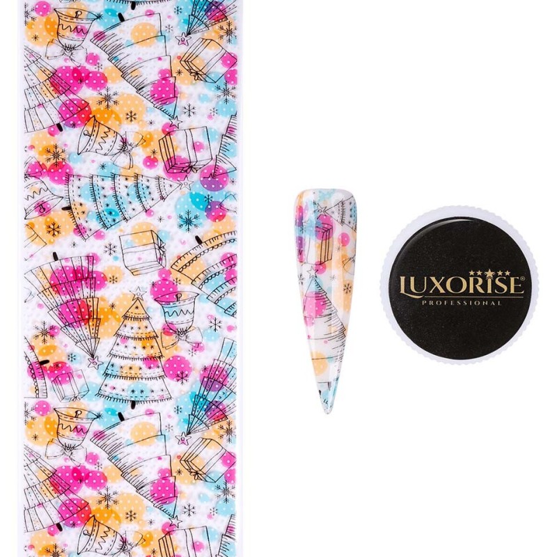 Set 4 x Folie de Transfer Unghii Luxorise 359 Christmas Vibes