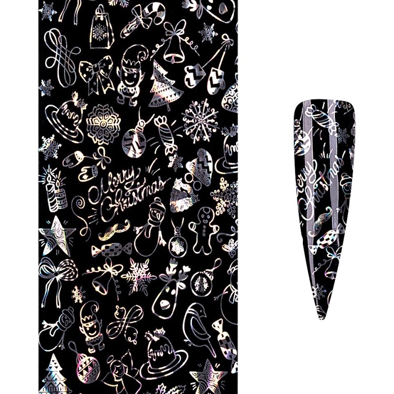 Set 4 x Folie de Transfer Unghii Luxorise 423 Christmassy