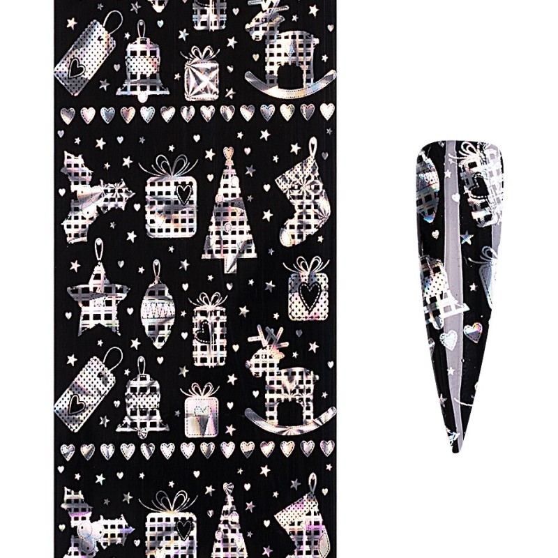 Set 4 x Folie de Transfer Unghii Luxorise 424 Christmassy