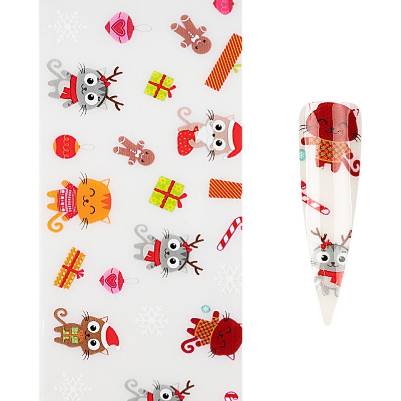 Set 4 x Folie de Transfer Unghii Luxorise 432 Christmassy