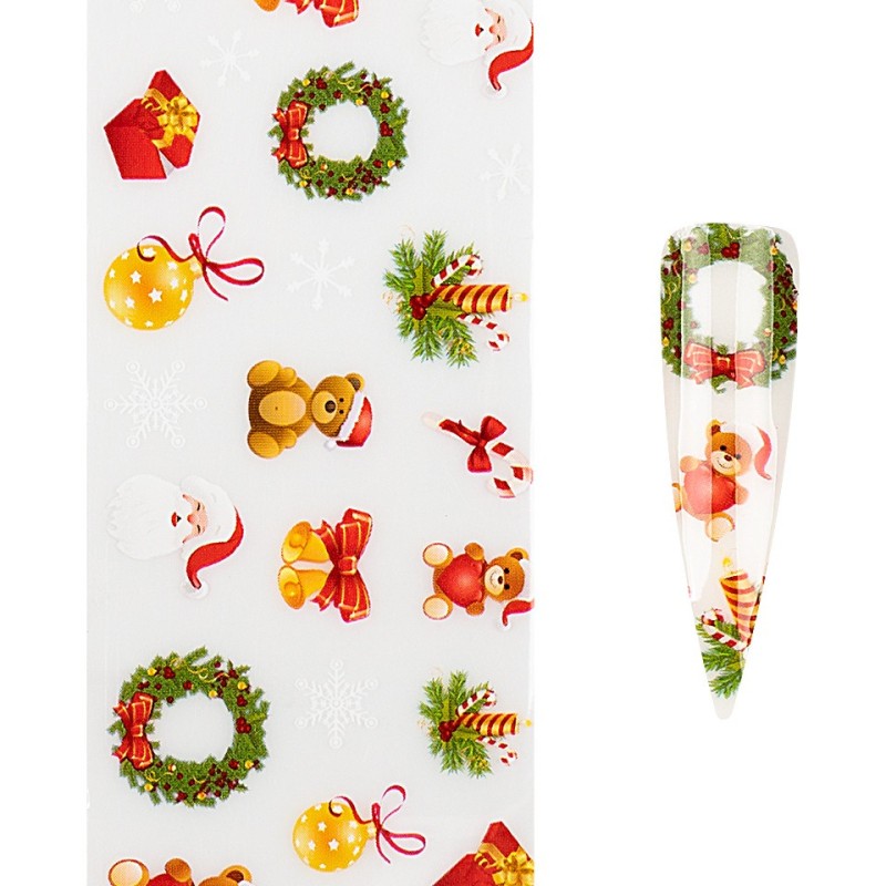 Set 4 x Folie de Transfer Unghii Luxorise 433 Christmassy