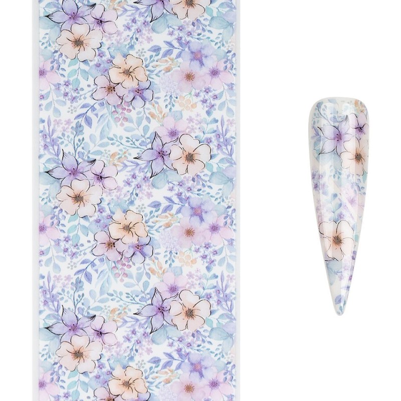 Set 4 x Folie de Transfer Unghii Luxorise 443 Flower Mania