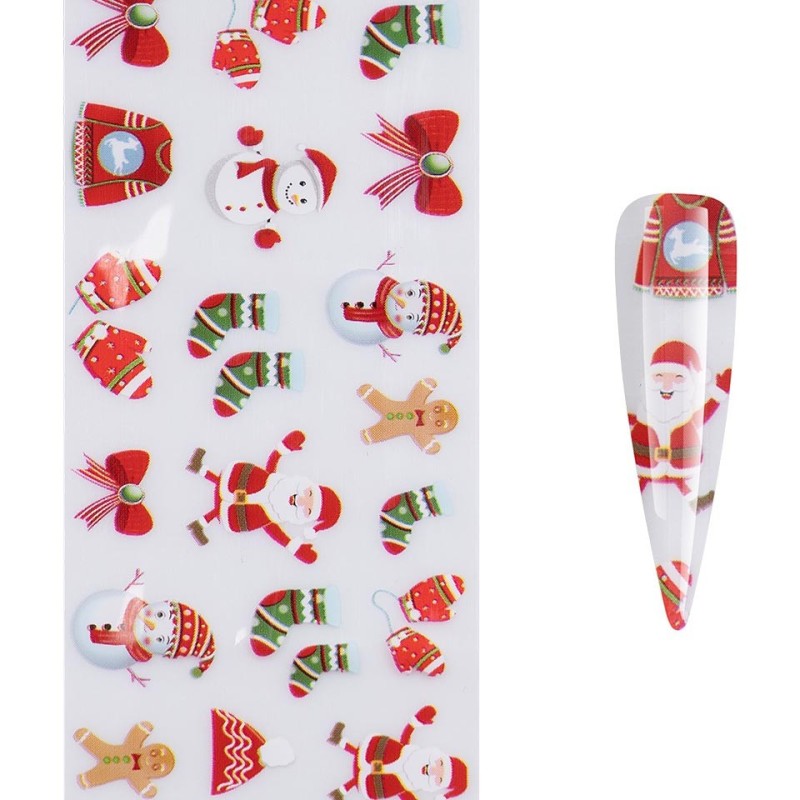 Set 4 x Folie de Transfer Unghii Luxorise, Christmas Carol