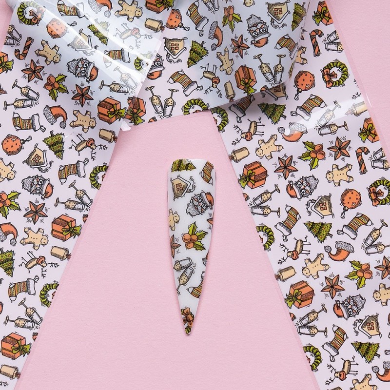 Set 4 x Folie de Transfer Unghii Luxorise, Christmas Figures