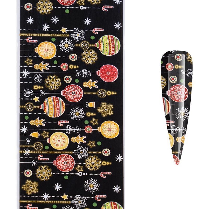 Set 4 x Folie de Transfer Unghii Luxorise, Christmas Glare