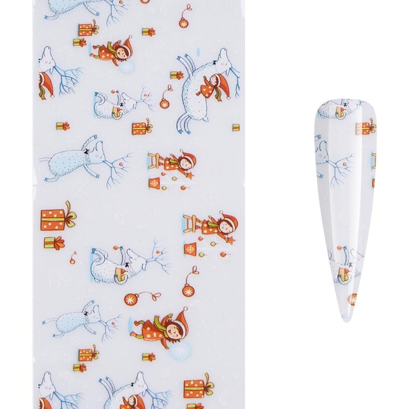 Set 4 x Folie de Transfer Unghii Luxorise, Christmas Inspiration