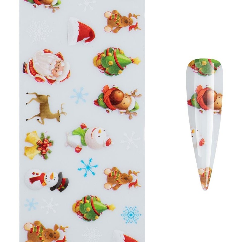 Set 4 x Folie de Transfer Unghii Luxorise, Christmas Joy