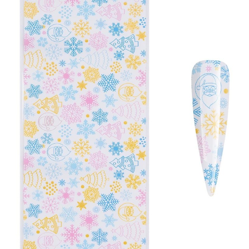 Set 4 x Folie de Transfer Unghii Luxorise, Christmas Sky