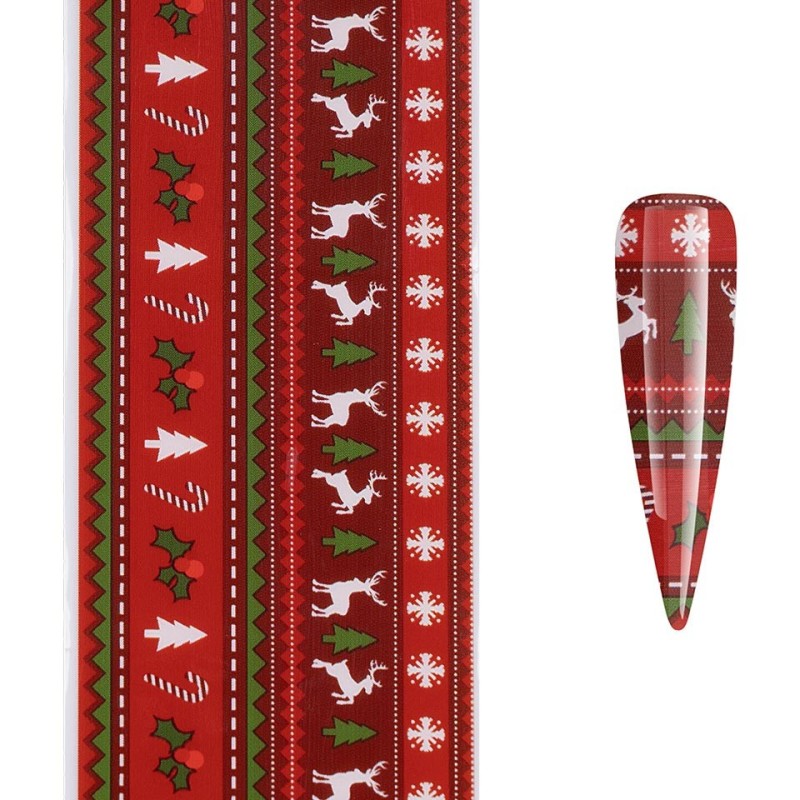 Set 4 x Folie de Transfer Unghii Luxorise, Christmas Tradition