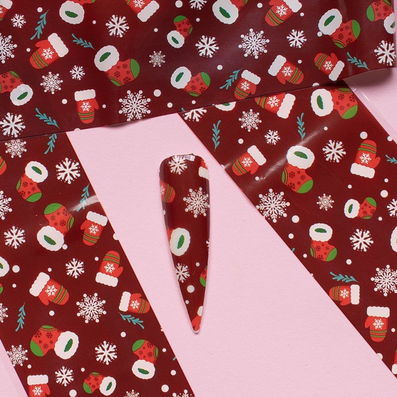 Set 4 x Folie de Transfer Unghii Luxorise, Magic Christmas