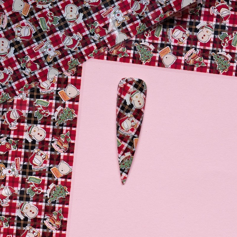 Set 4 x Folie de Transfer Unghii Luxorise, Truly Christmas