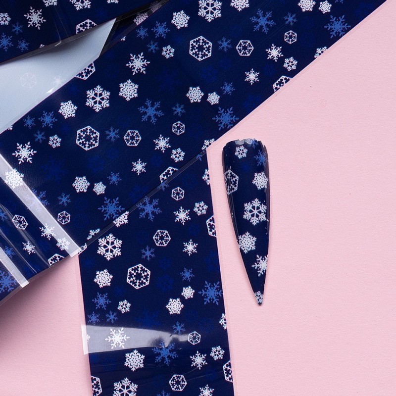 Set 4 x Folie de Transfer Unghii Luxorise, Winter Night