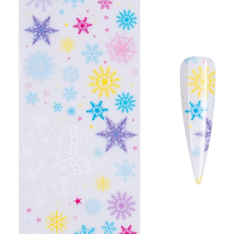 Set 4 x Folie de Transfer Unghii Luxorise, Winter Rainbow