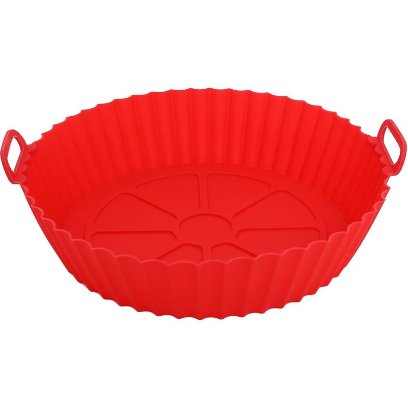 Set 4 x Forma Rotunda Copt, Rosie, Silicon, pentru Friteuza cu Aer Cald, 20 x 20 x 6.50 cm, Grunberg