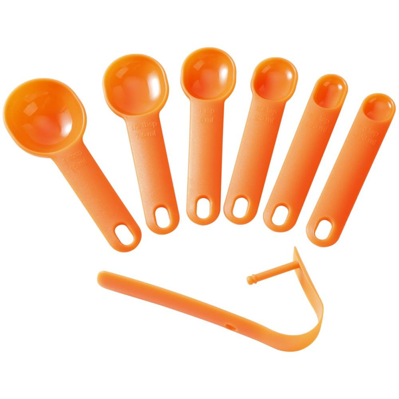 Set 4 x Lingurita pentru Masurare, cu Inel, din Plastic, Grunberg, 6 Bucati