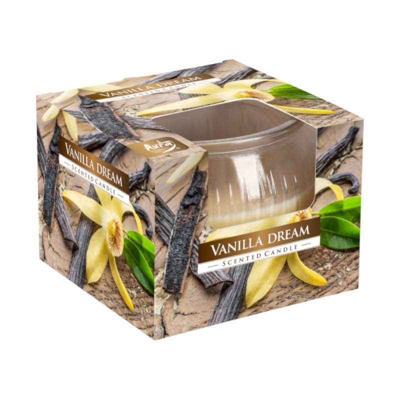 Set 4 x Lumanare Parfumata in Pahar Vanilla Dream, 18 Ore