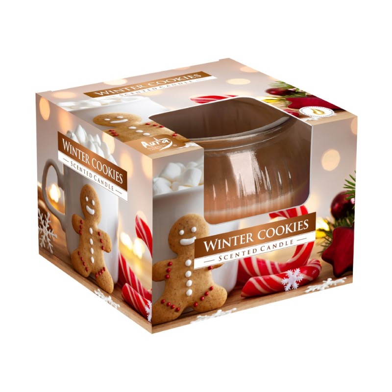 Set 4 x Lumanare Parfumata in Pahar Winter Cookies, 18 Ore
