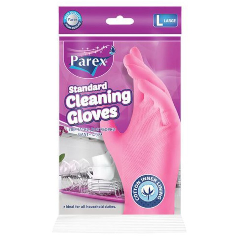 Set 4 x Manusi Curatenie Parex Standard, cu Bumbac, Marimea L