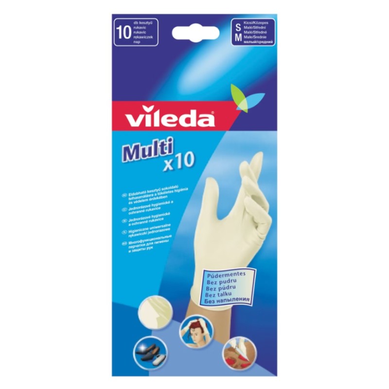 Set 4 x Manusi de Unica Folosinta Vileda Multi, M/L, 10 Bucati