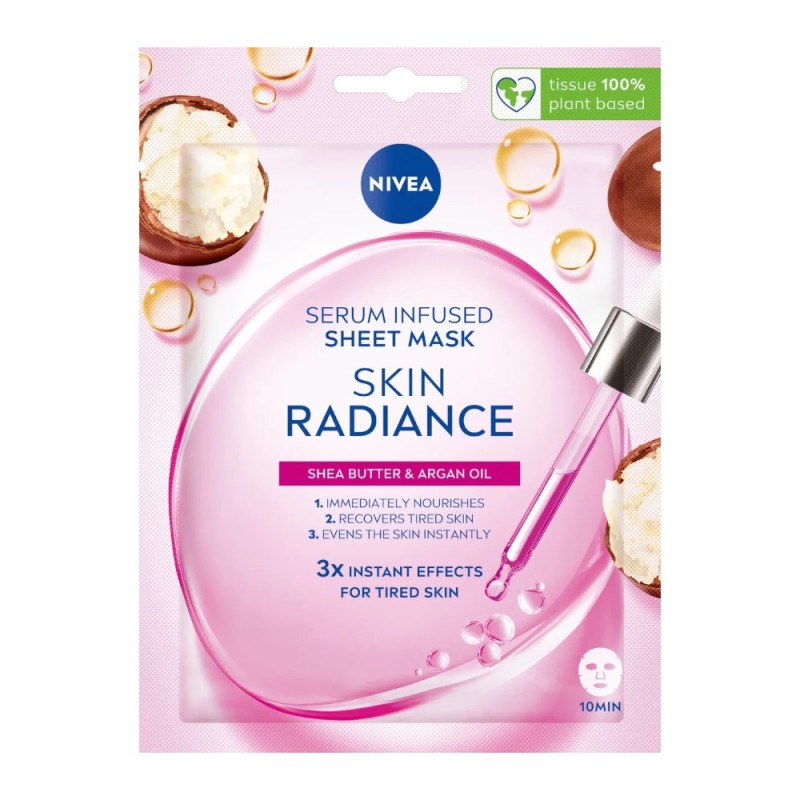 Set 4 x Masca Servetel Nivea Urban Skin Radiance, 1 buc
