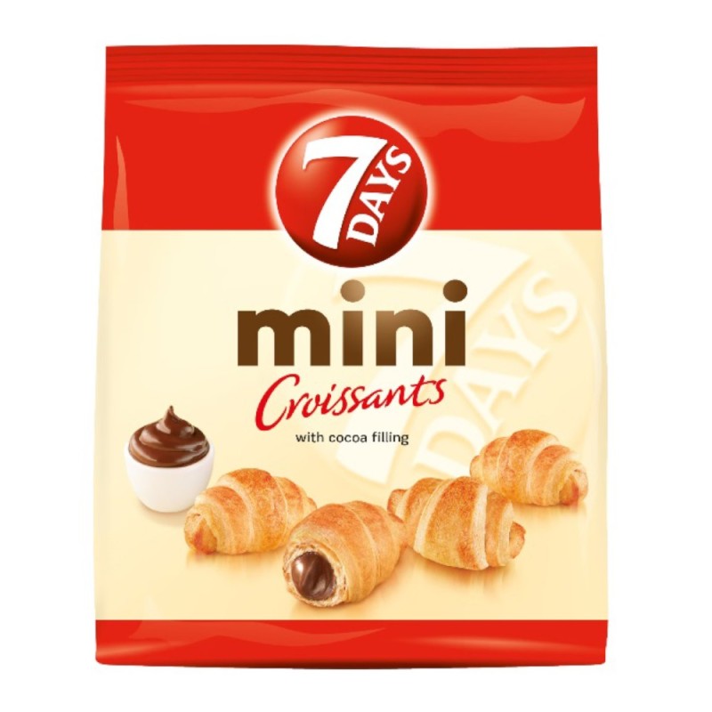 Set 4 x Mini Croissante cu Crema de Cacao, 7 Days, 185 g