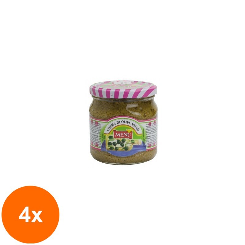Set 4 x Pasta de Masline Verzi Menu 390 g