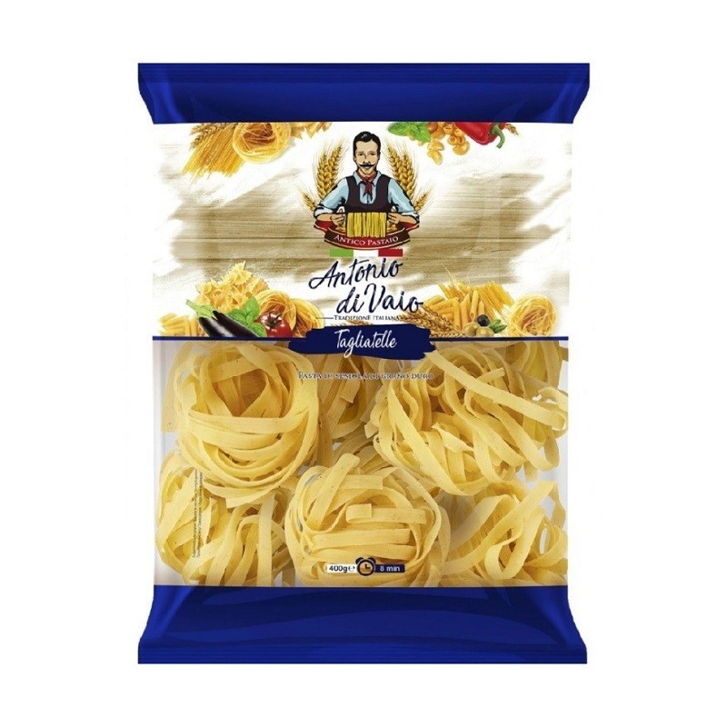 Set 4 x Paste Antonio Di Vaio, Tagliatelle Grau Dur 400 g