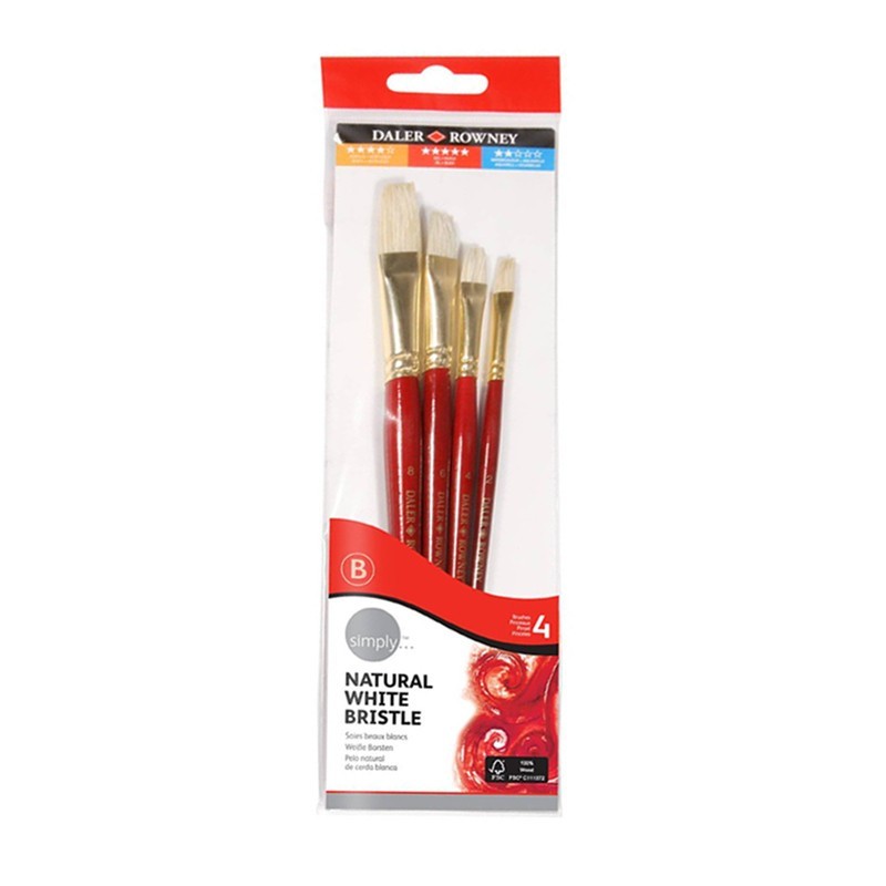 Set 4 x Pensule Pictura Ulei, Simply Daler Rowney