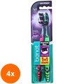Set 4 x Periuta de Dinti Banat, Deep Clean Black Medium