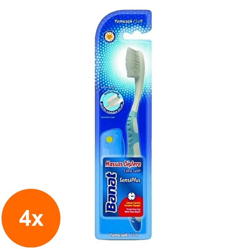 Set 4 x Periuta de Dinti Banat Sensiplus Extracare 512091
